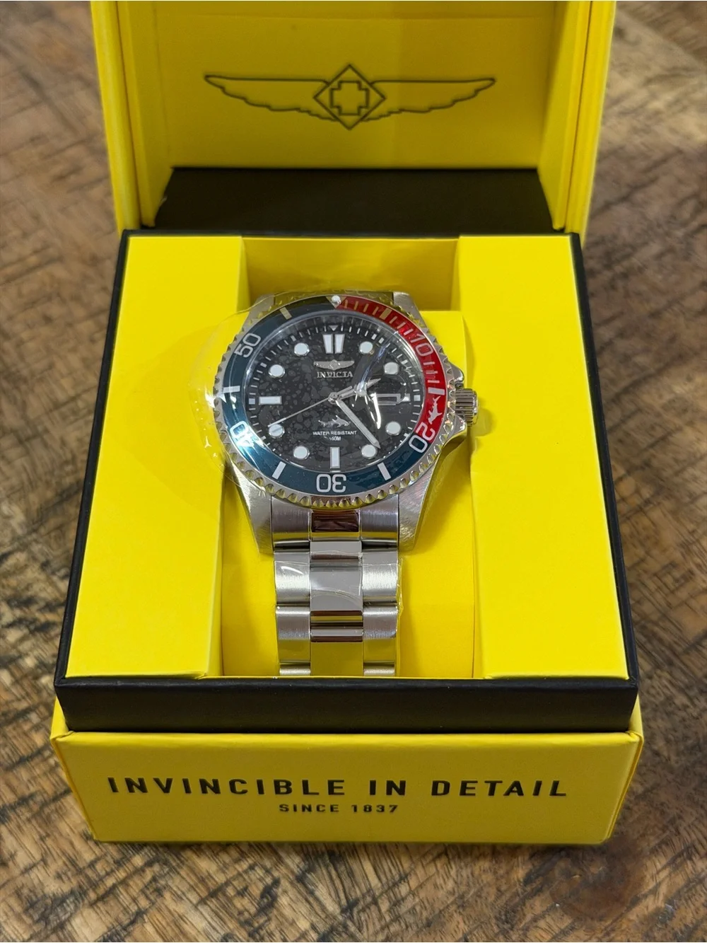 NEW Invicta Pro Diver 44708 Pepsi Bezel Stainless Steel Dive Watch 43mm NIB